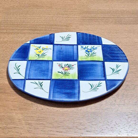 Hand Painted Glazed World Market Ceramic Trivet - Picture 2 of 4